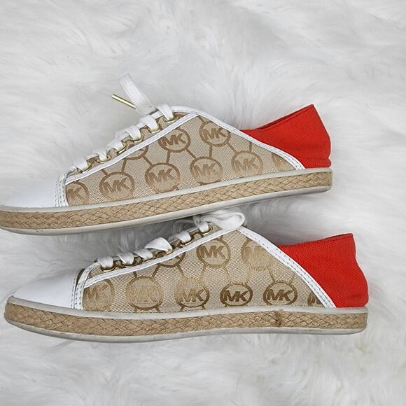 Michael Kors Size 6 Kristy Slide Logo Espadrille Sneakers - Picture 3 of 10